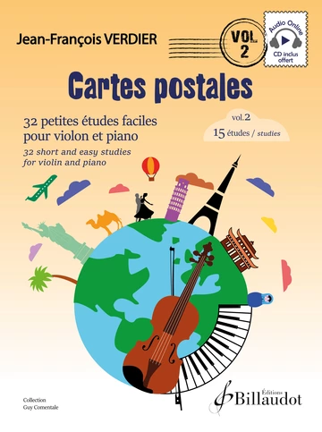 Cartes postales, violon. Volume 2 : 15 études Visual